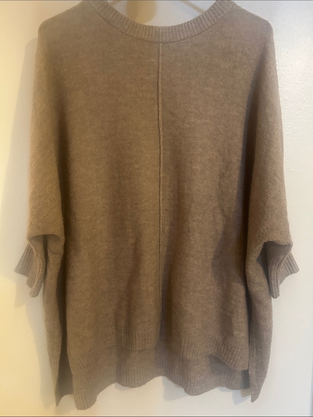 LOFT Neutral Taupe Crewneck Sweater